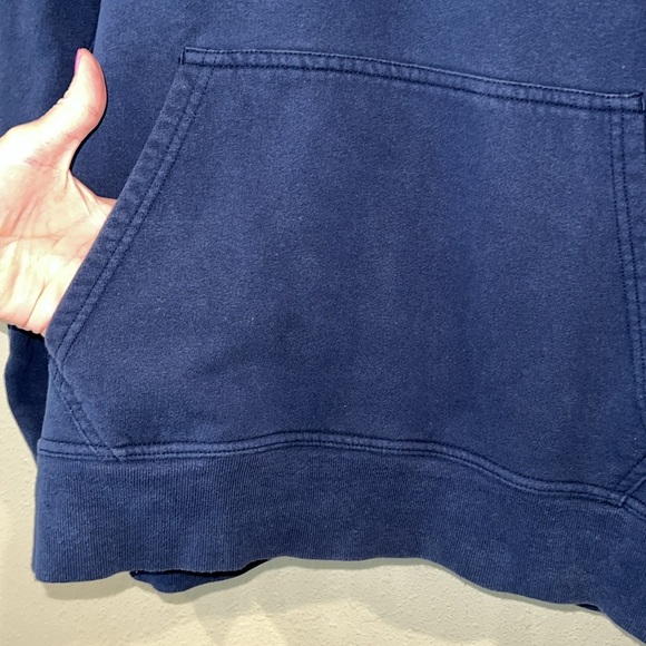 Mens THE NORTH FACE blue pullover pocket hoodie sweatshirt Top size XL - Picture 5 of 6